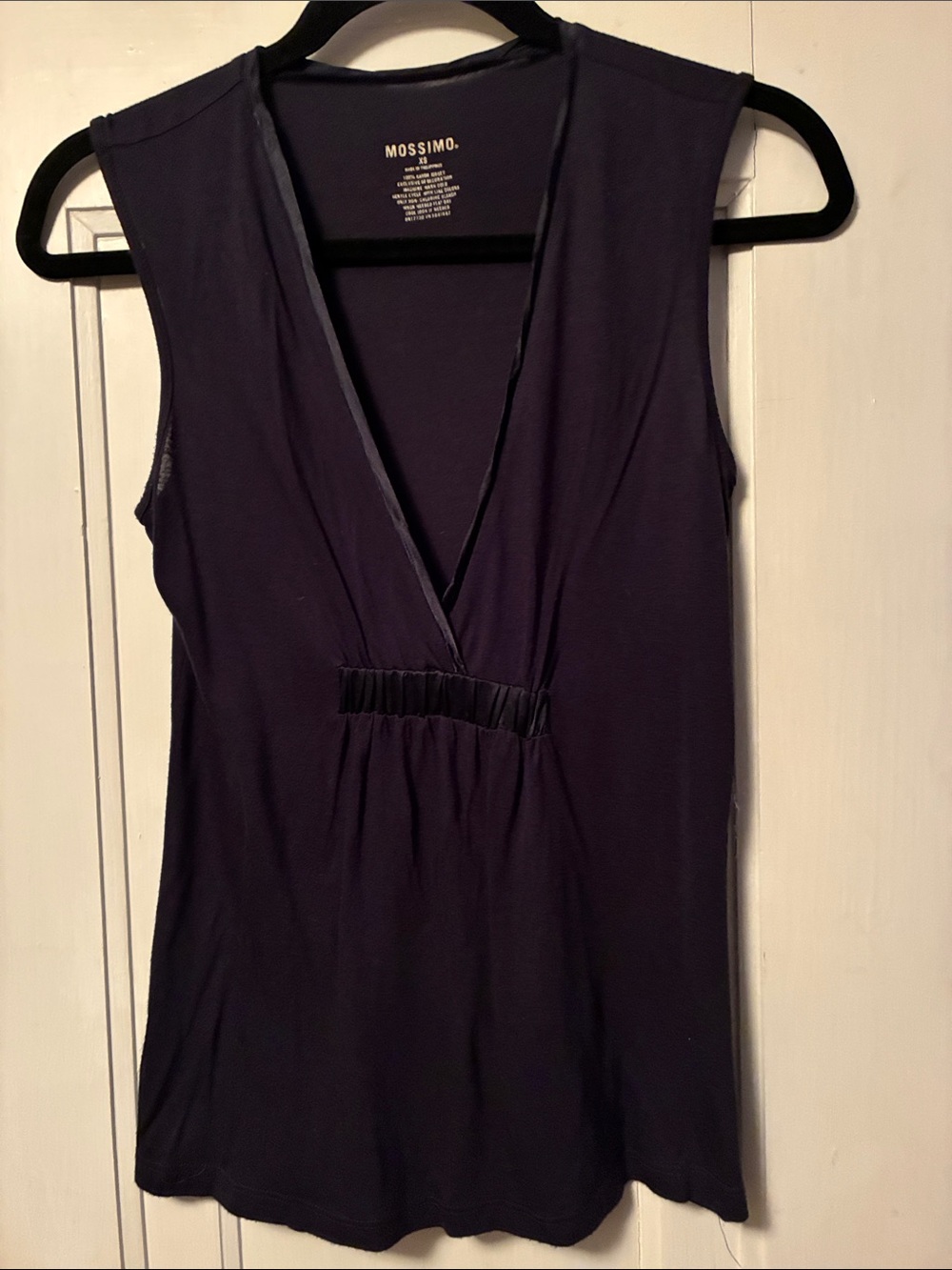 Mossimo Supply Co. Sleeveless V-Neck Tank Top in deep navy.